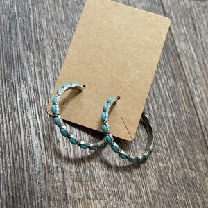 Chic Turquoise Hoop Earrings